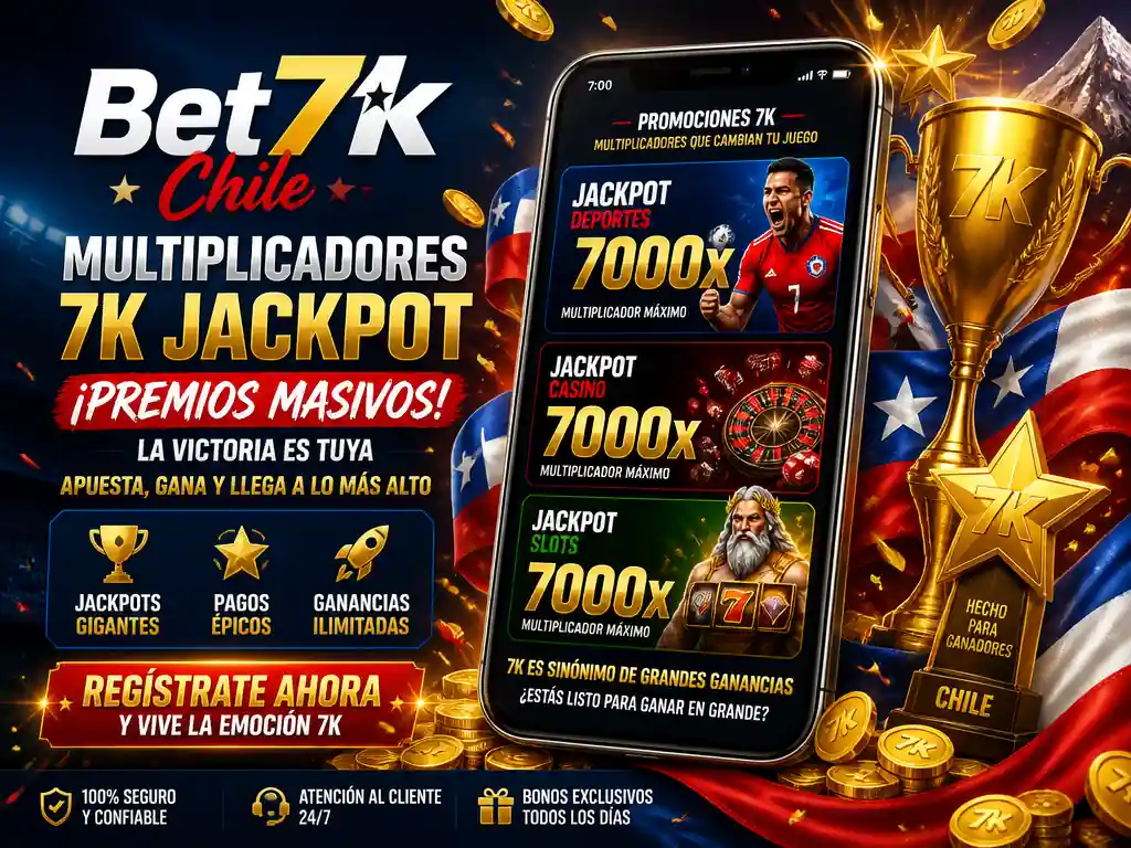 Bet7k Chile jackpot multiplicador 7000x bonos