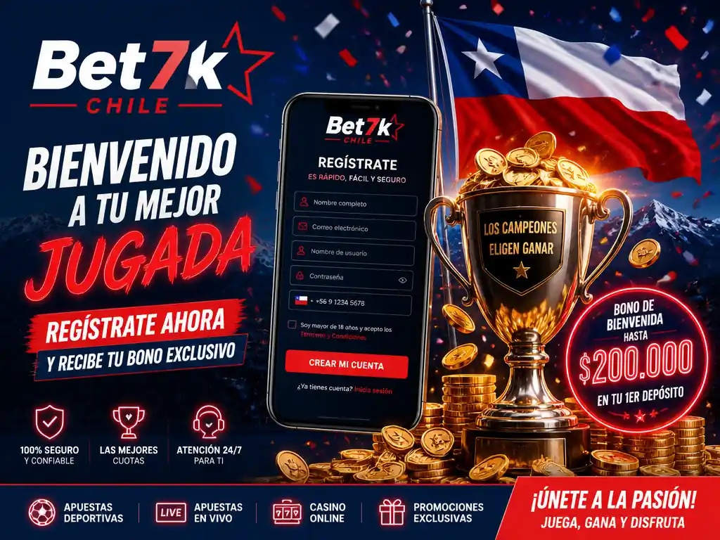 Bet7k Chile registro crea cuenta bono exclusivo